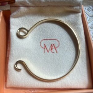 Marla Aaron 14K Yellow Gold Hard Hook Bracelet Cuff Handmade Box EUC!